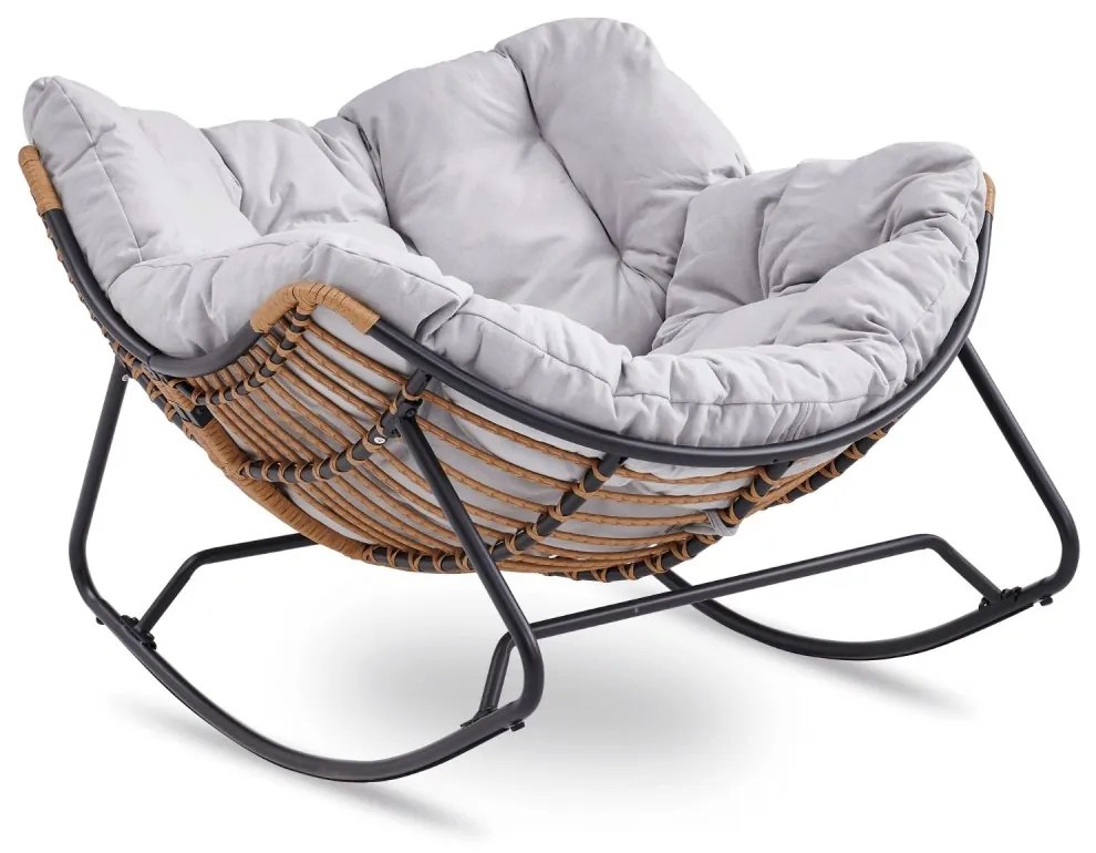 Удобен люлеещ се стол ELTON béžová