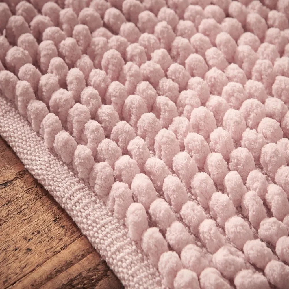 Розов килим за баня 50x120 cm Aspen Bobble – Bianca