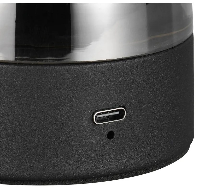 Сива LED настолна лампа със стъклен абажур (височина 18 cm) Dooley – Trio