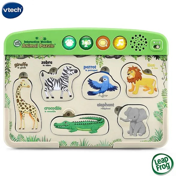 Интерактивна играчка, Vtech, Leap Frog, Интерактивен дървен пъзел с животни