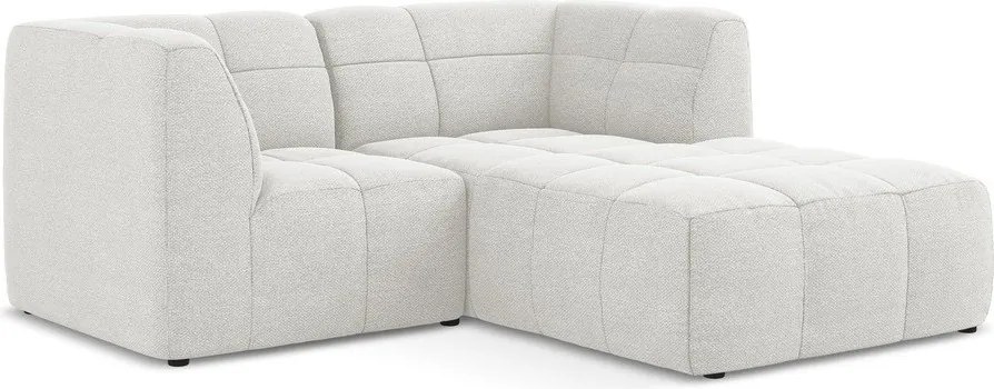 Бял ъглов диван от прежда с примки от букле (десен ъгъл) Aloha – Makamii
