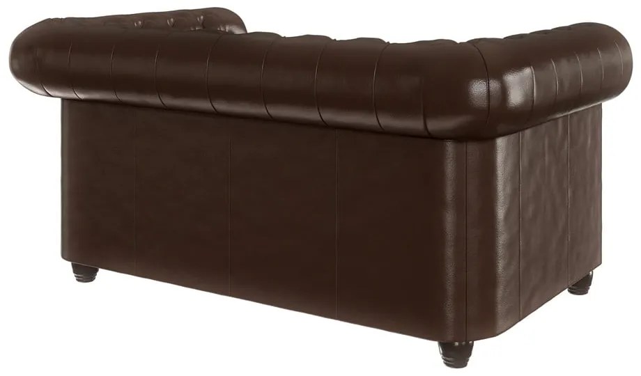 Тъмнокафяв диван от изкуствена кожа 148 cm York - Ropez