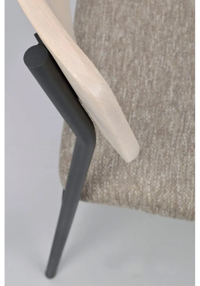 Трапезни столове в бежов и естествен цвят в комплект от 2 бр. Maymont – Rowico