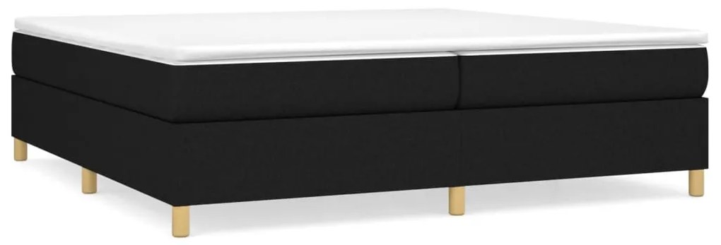 3120987 vidaXL Рамка за легло с пружини, черна, 200x200 см, плат