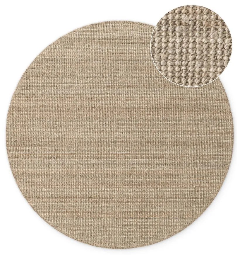 Кръгъл килим от юта в кафяво-сив цвят ø 160 cm Bouclé Jaipur – Hanse Home