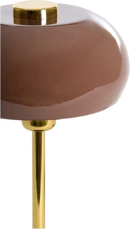 Кафява настолна лампа с метален абажур (височина 34 cm) Surin – Light &amp; Living