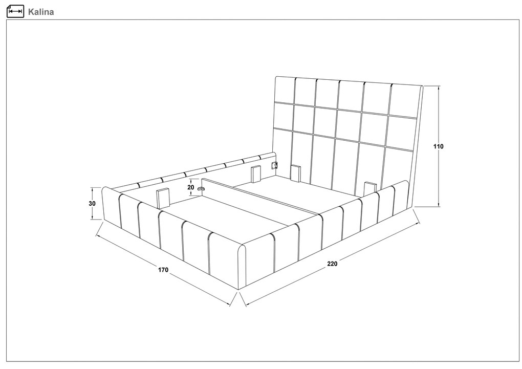 Кожена спалня 160/200 Калина