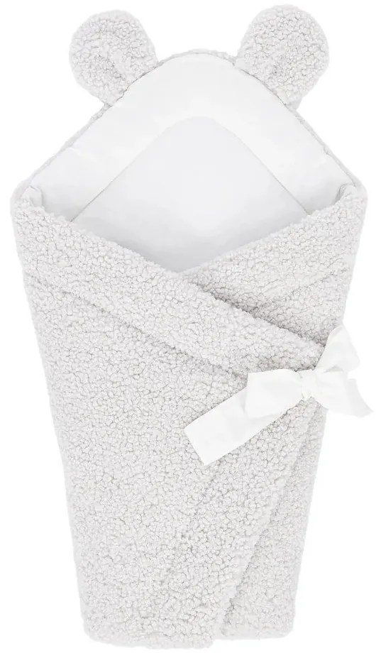 Бебешко одеяло от шерпа в цвят слонова кост 35x65 cm – Meowbaby