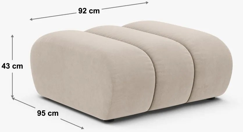 Бежова шенилова табуретка Lupine – Micadoni