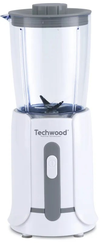 Блендер мини Techwood TBL-201, 300W, 0.5 л, Стоманени ножове, Бял