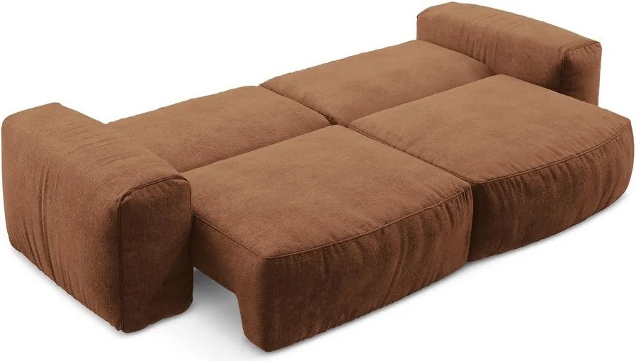 Теракотен шенилов сгъваем диван 275 cm Kuki – Makamii