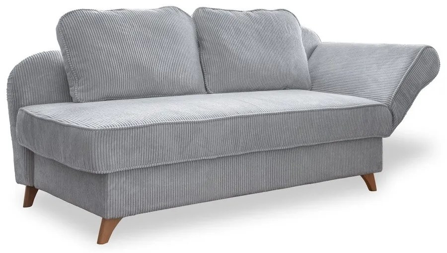 Светлосив шезлонг от рипсено кадифе (десен ъгъл) Chic Charlotte – Miuform