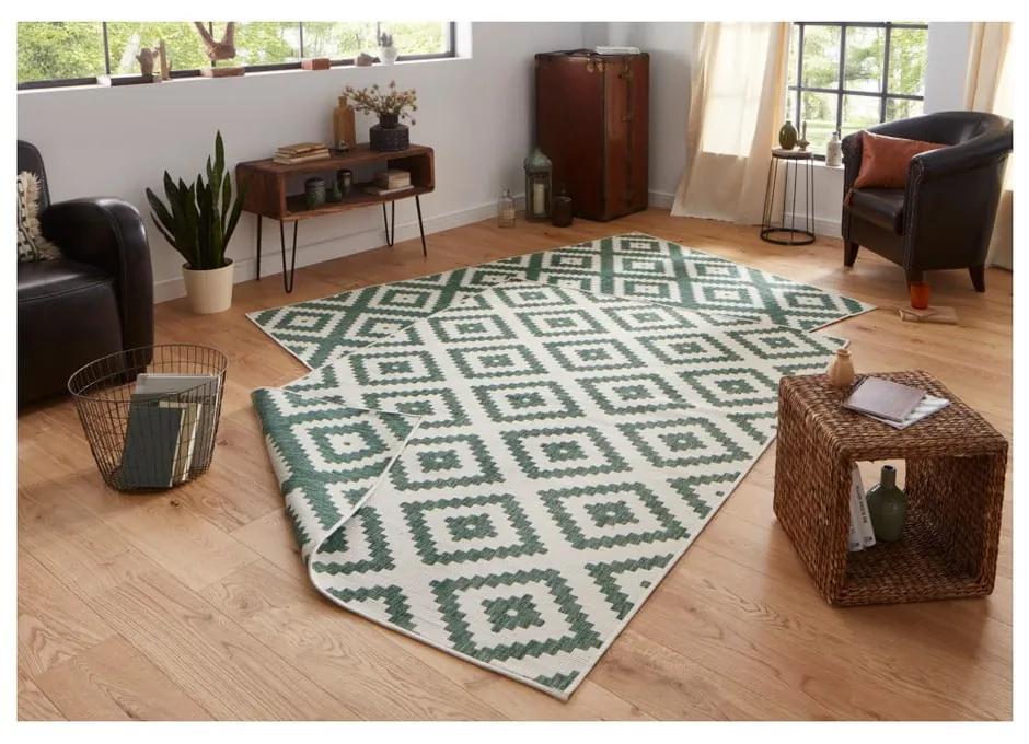 Зелен и кремав килим на открито , 160 x 230 cm Malta - NORTHRUGS