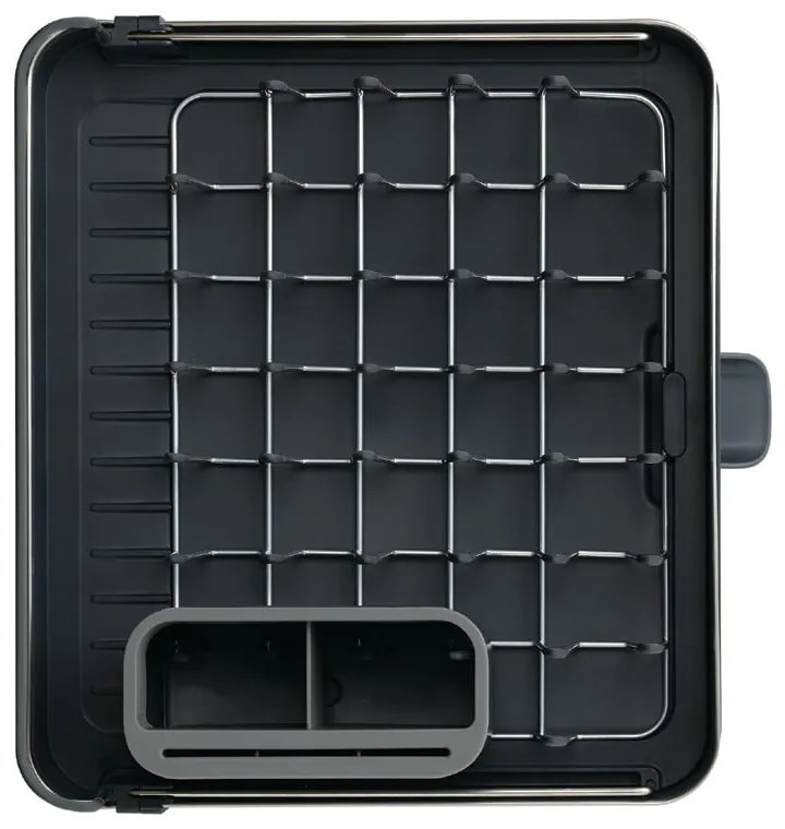 Тъмносива регулируема тавичка за оттичане от неръждаема стомана 36x32 cm Extend Steel – Joseph Joseph