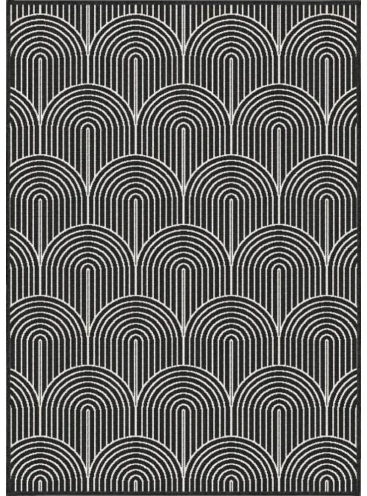 Черно-бял външен килим 200x290 cm Pangli Black – Hanse Home