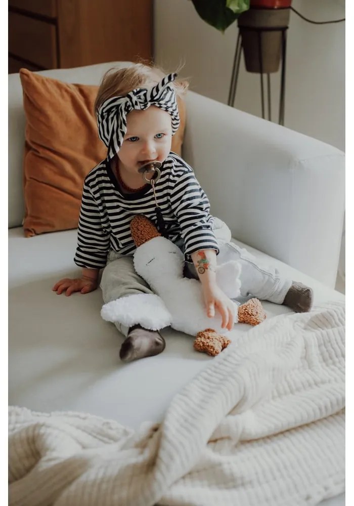 Бяла подложка за спане Goose - Malomi Kids