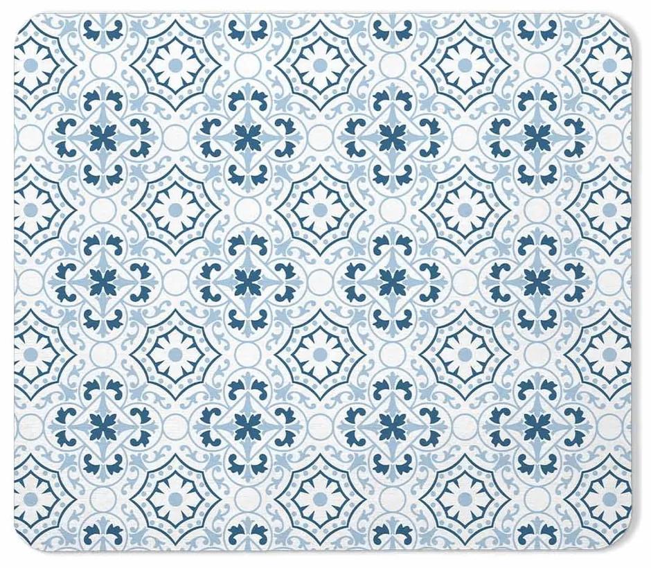 Бяло-син килим за баня от диатомична глина 35x45 cm Atlanta – douceur d'intérieur