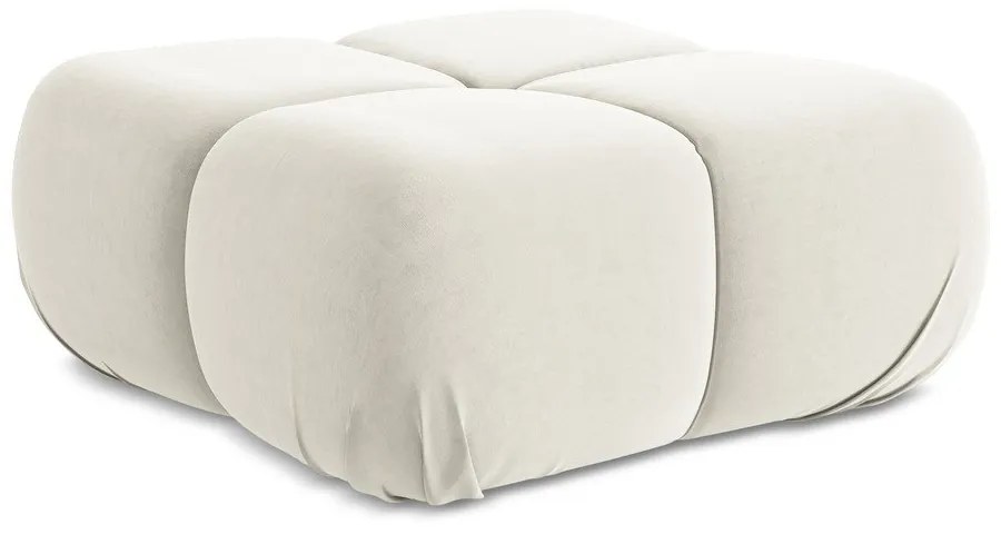 Бяла кадифена модулна табуретка Lokua – Makamii