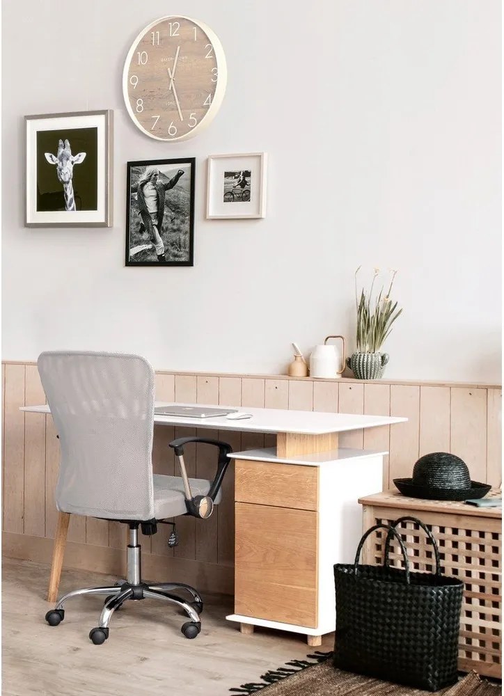 Светлосив тапициран офис стол Brisbane – Yes Everyday