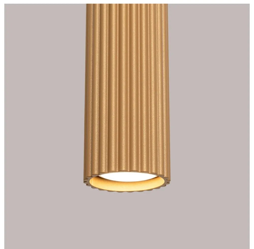 Висящо осветително тяло в златист цвят Gleam – Sollux