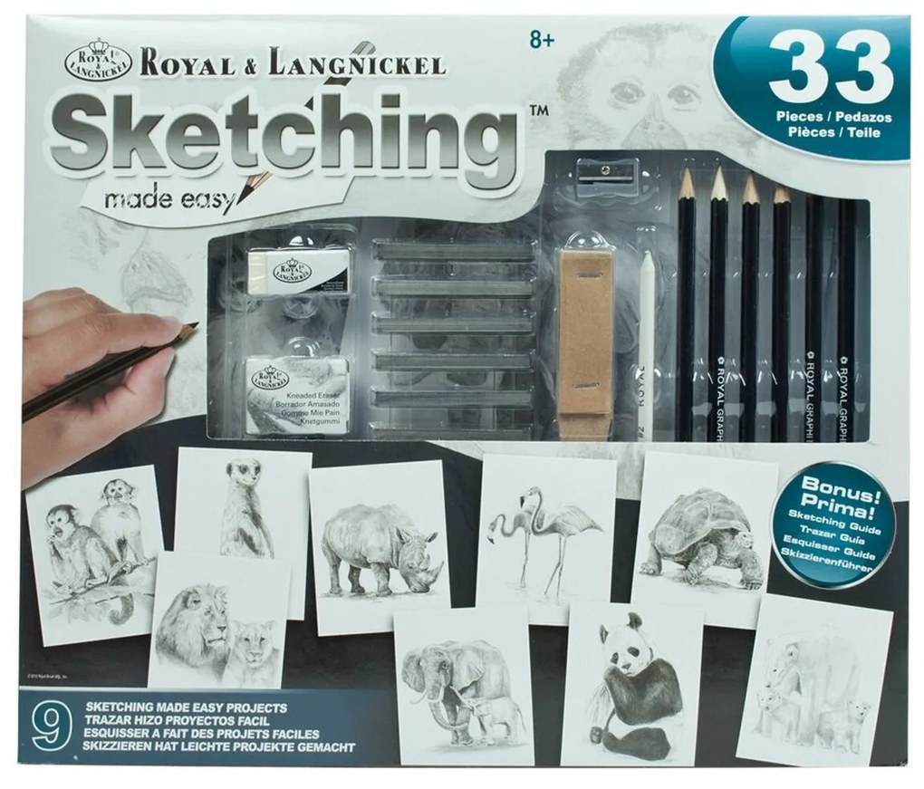 Комплект за Рисуване Royal &amp; Langnickel SKETCHING MADE EASY 33 Части