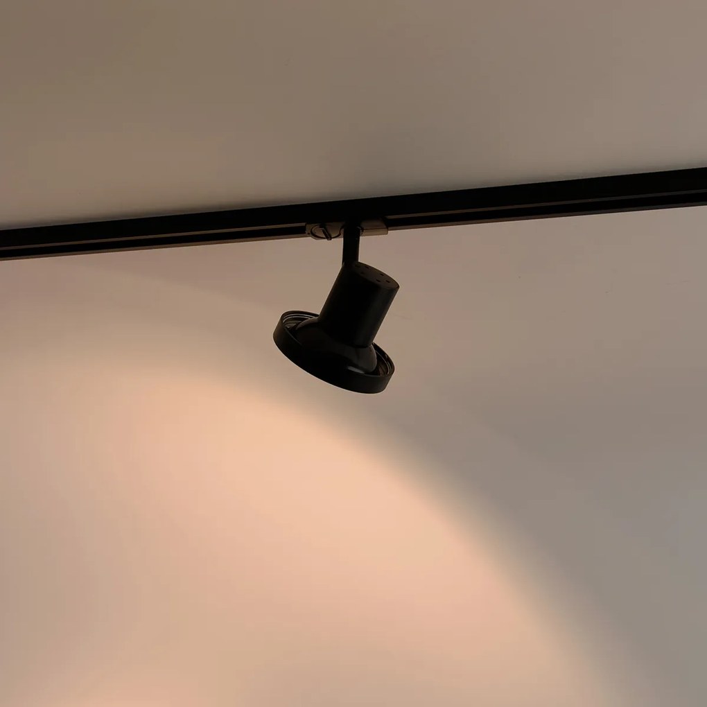 Модерен 1-фазен релсов прожектор черен AR111 - Jeany