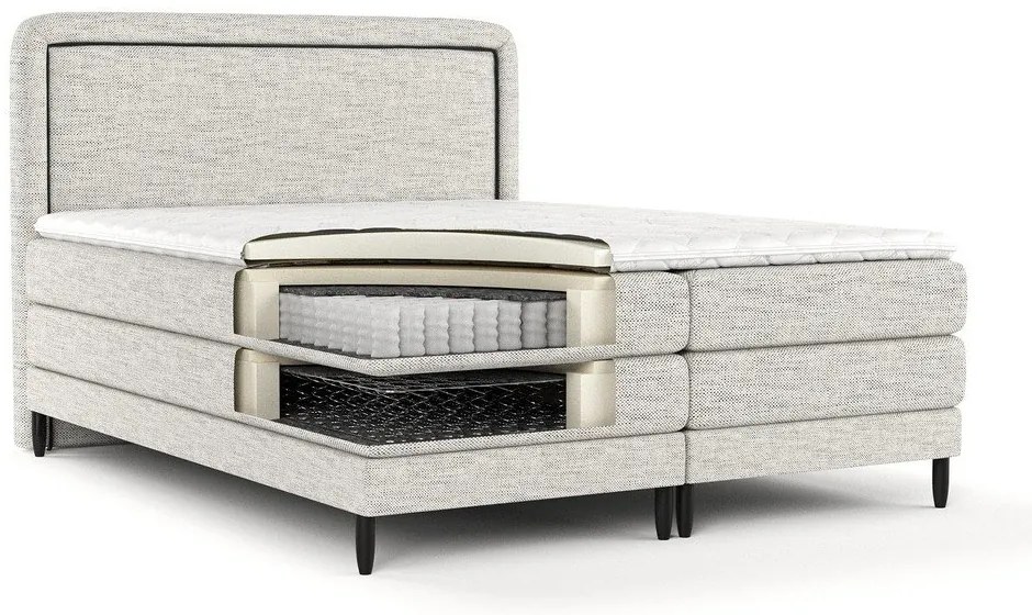 Светлосиво боксспринг легло 160x200 cm Dove – Maison de Rêve