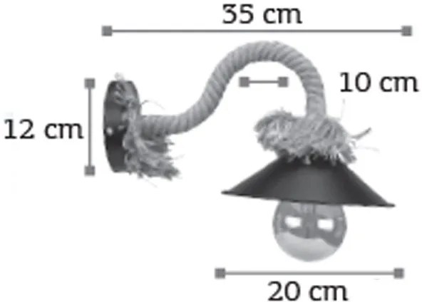 Аплик за стена InLight 43351-Black