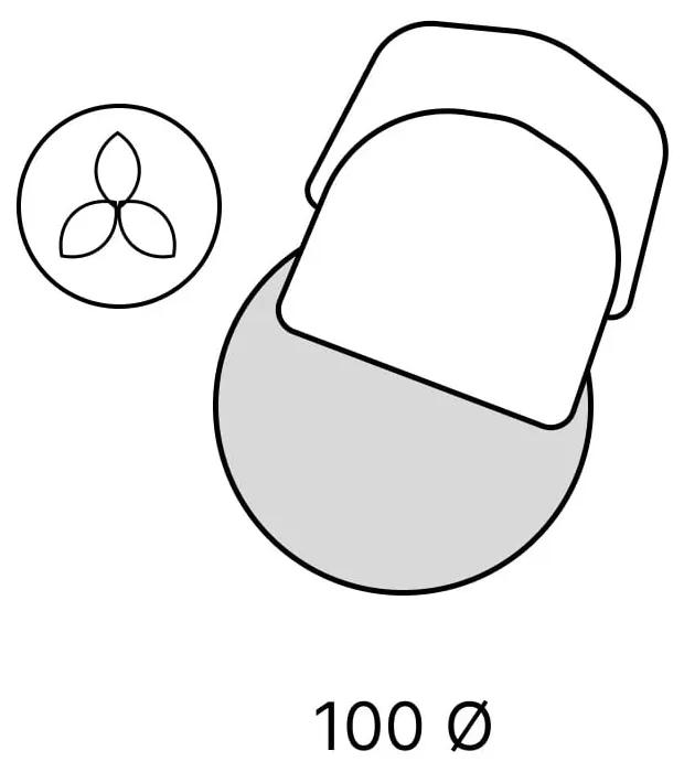 Бордо/бяло кръгъл килим, подходящ за миене ø 100 cm - Vitaus