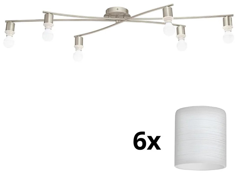 Eglo - LED Плафониера MY CHOICE 6xE14/4W/230V  хром/бял