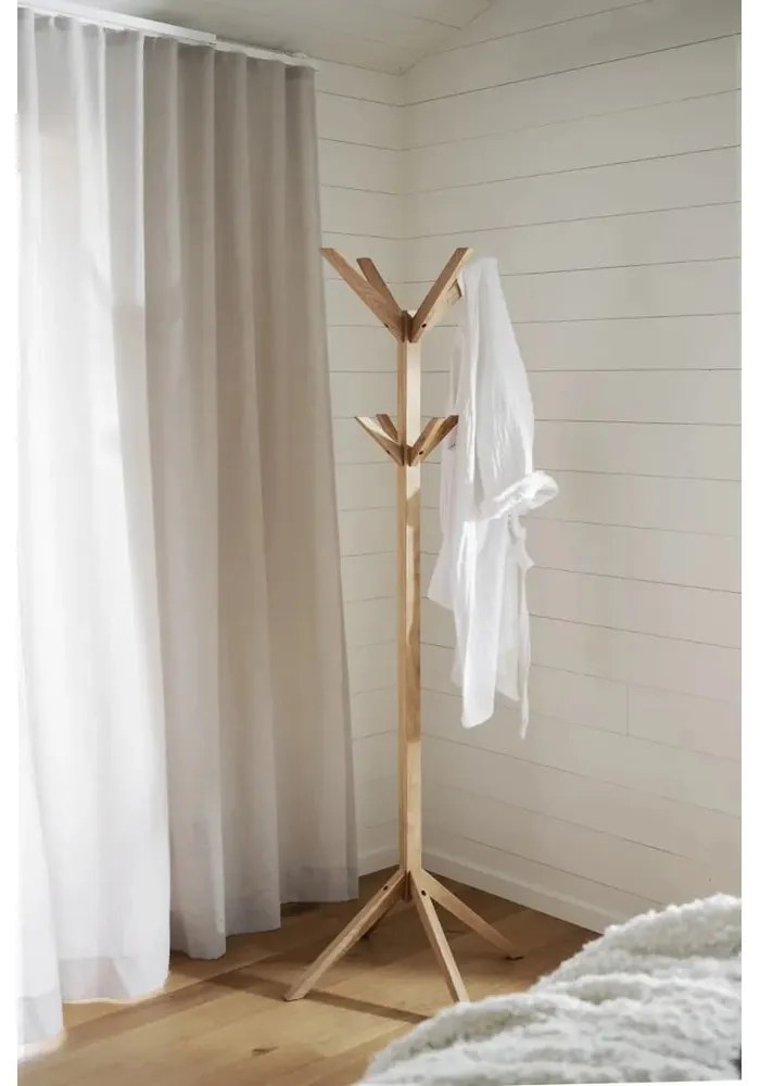 Бяла стойка за връхни дрехи от масивна бреза Confetti – Rowico