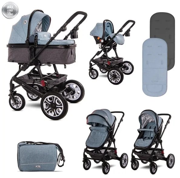 Комбинирана детска количка LORA SET LORELLI - SKY Blue