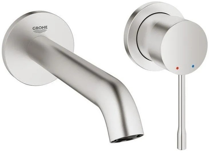 Тоалетна стенен кран Grohe Essence New-Length 18 cm.-Silver Mat