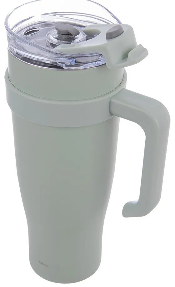 Светлозелена термочаша със сламка 1,2 l Termo – Orion