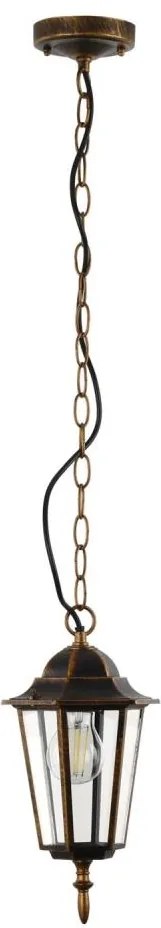 Екстериорен пендел ARRAIA 1xE27/15W/230V IP44 бронзова патина