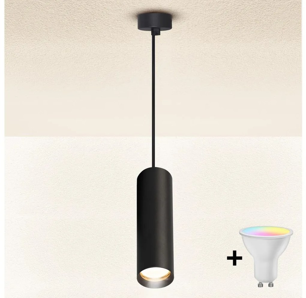 Brilagi - LED димируем полилей на кабел SELE 1xGU10/6,5W/230V черен