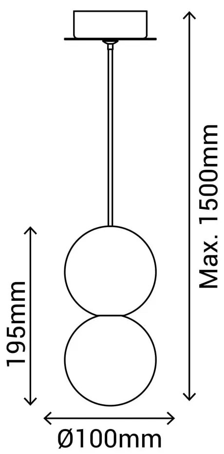 Сиво висящо осветително тяло, височина 150 cm Creta - SULION