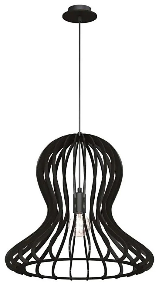 Amplex 5020 - Висяща лампа на кабел OCTO 1xE27/20W/230V черна