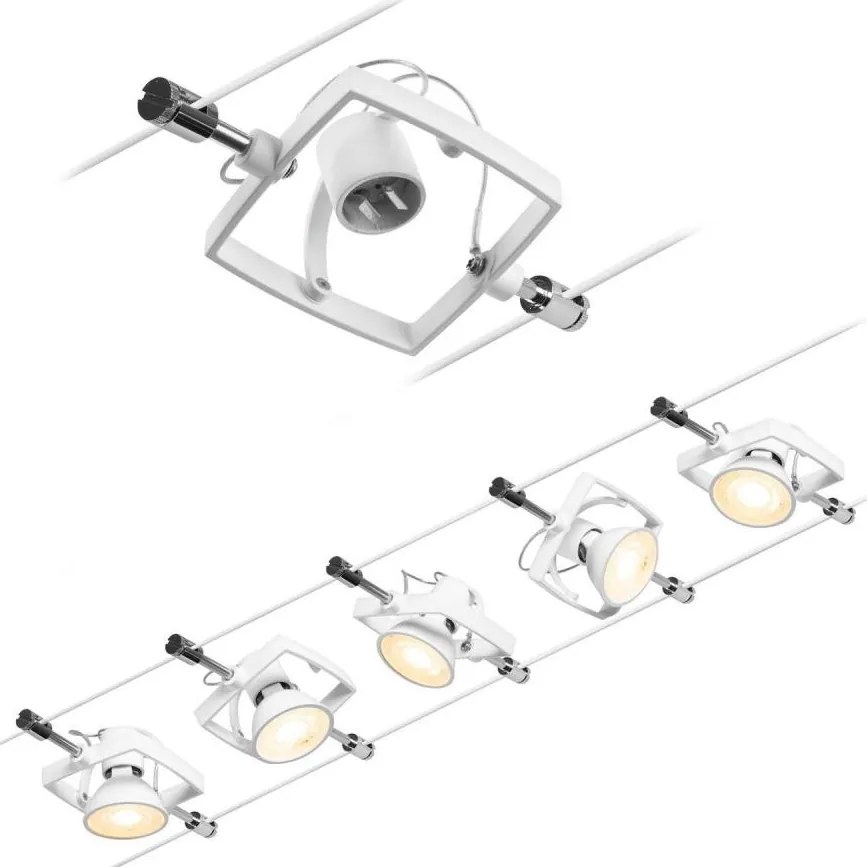 Paulmann 94432 - Комплект 5xGU5,3/10W точкови лампи MAC 230V бял