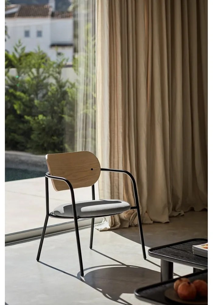 Светлосив трапезен стол в декор от пепел Eclipse - Teulat