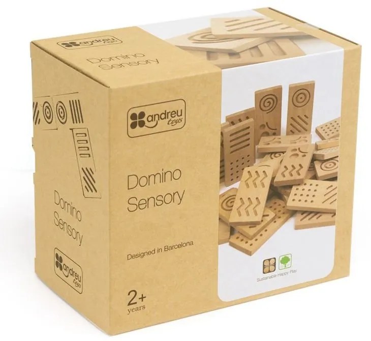 Andreu toys - Дървено сензорно домино, Гигант