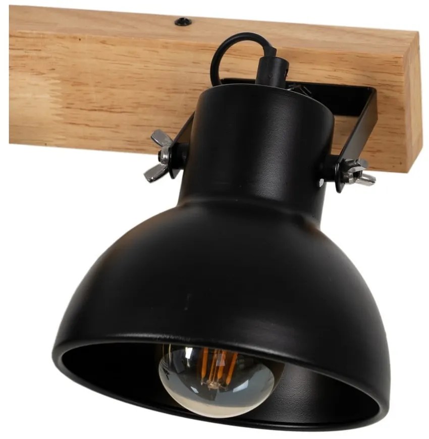 Черно-естествена стенна лампа – Ixia