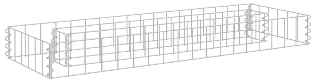 145628 vidaXL Габион повдигната леха, поцинкована стомана, 90x30x10 cм