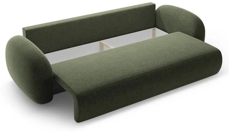 Зелен шенилов сгъваем/с място за съхранение диван 262 cm Tonale – Cosmopolitan Design