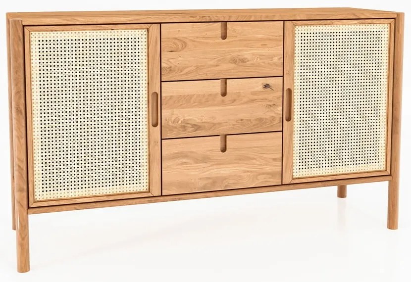 Нисък скрин от дъб 142x84 cm Pola - The Beds