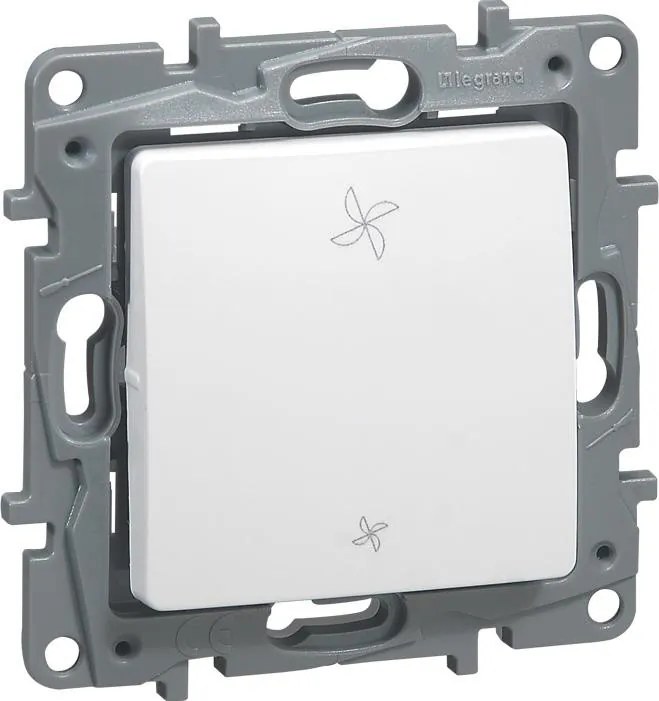 Legrand Ключ за управление на вентилация цвят Бял Niloe  - 664791