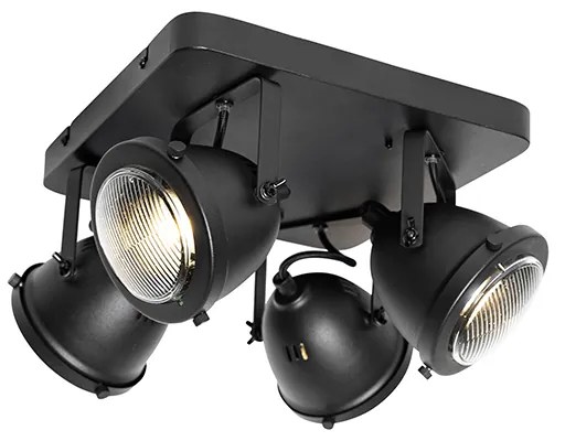 Индустриален прожектор черен 4-светлина - Emado