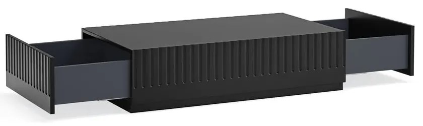 Черна масичка за кафе с 2 чекмеджета Doric - Teulat