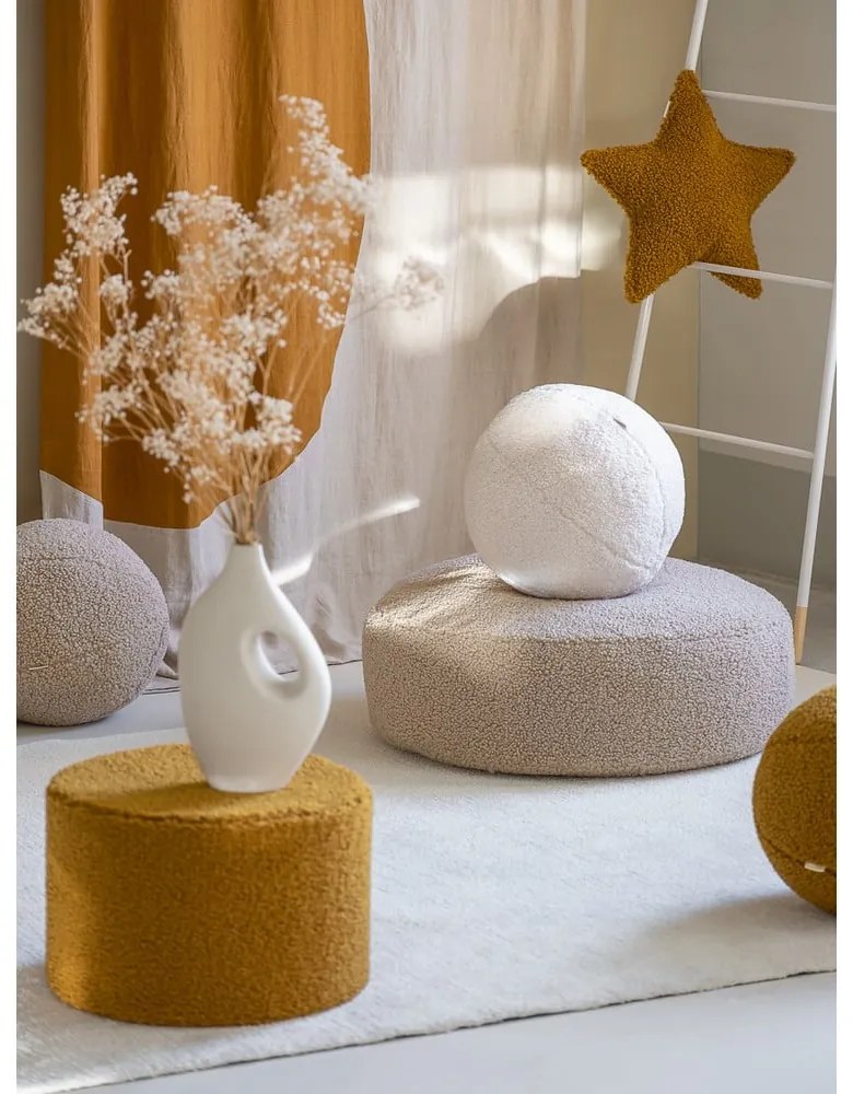 Кафяв детски пуф от букле – Wigiwama