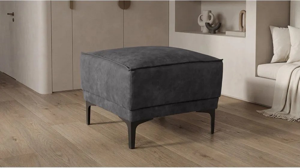 Тъмносива табуретка щот изкуствена кожа Copenhagen - Scandic